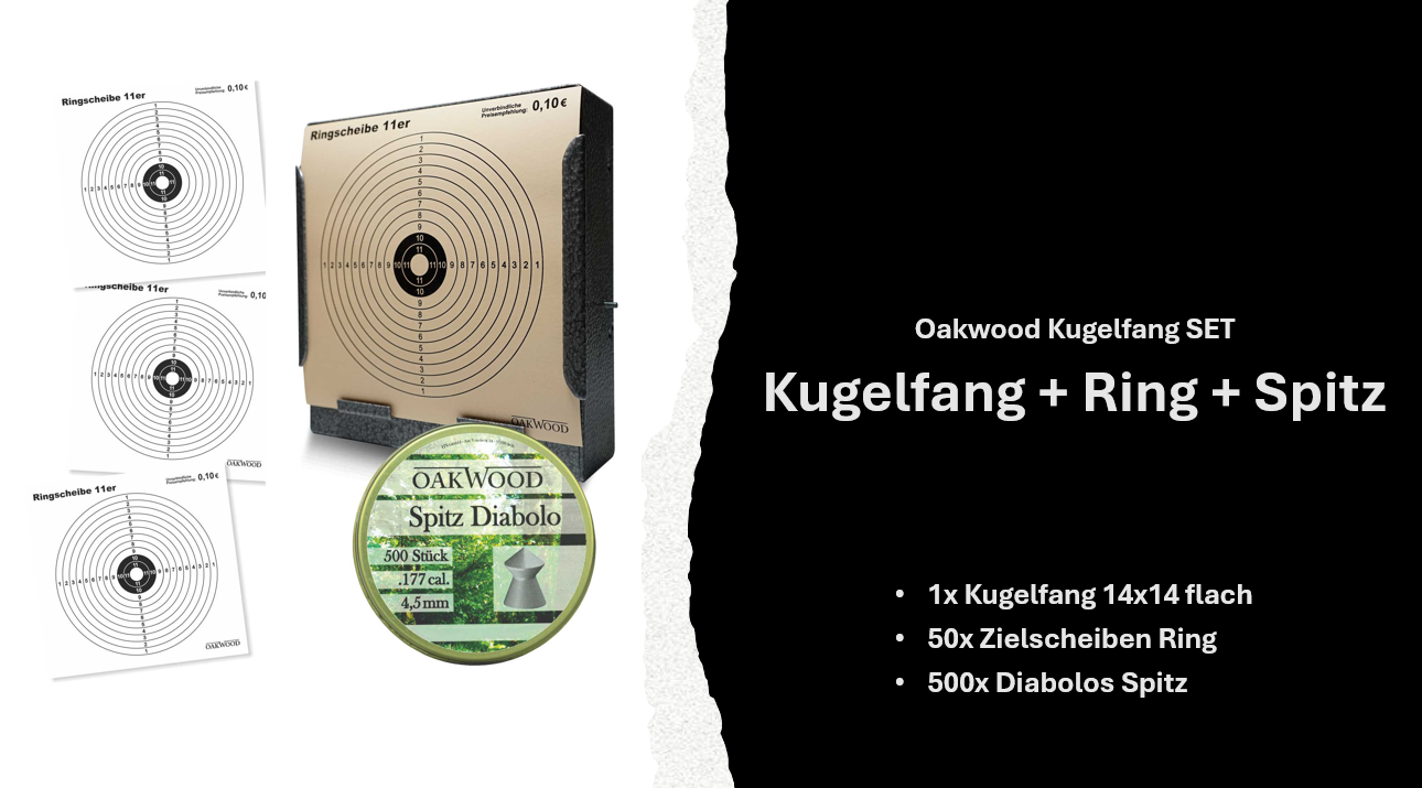 SET 50 Zielscheiben + 500 Diabolos 4,5mm nach Wahl mit Kugelfang