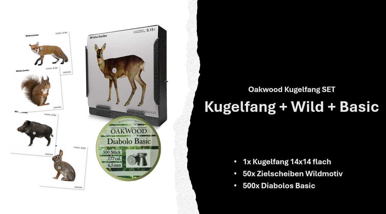 SET 50 Zielscheiben + 500 Diabolos 4,5mm nach Wahl mit Kugelfang