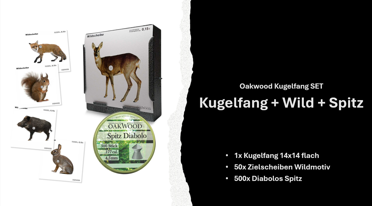 SET 50 Zielscheiben + 500 Diabolos 4,5mm nach Wahl mit Kugelfang