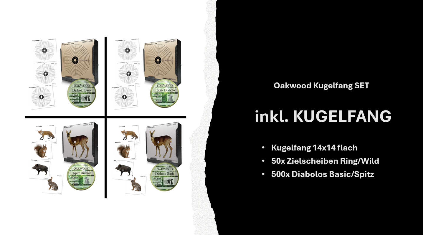 SET 50 Zielscheiben + 500 Diabolos 4,5mm nach Wahl mit Kugelfang