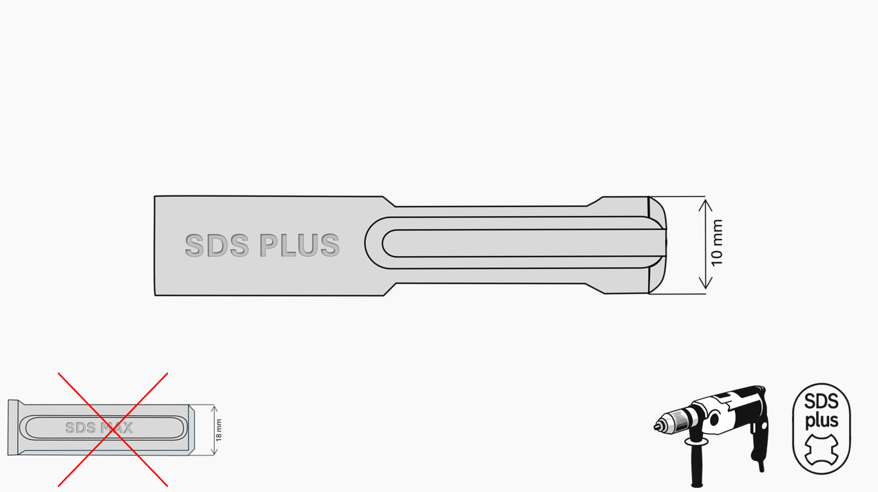 SDS Plus Betonbohrer | 4-fach Schneide | Ø 5-30mm | mit Hartmetallspitze für präzises Bohren