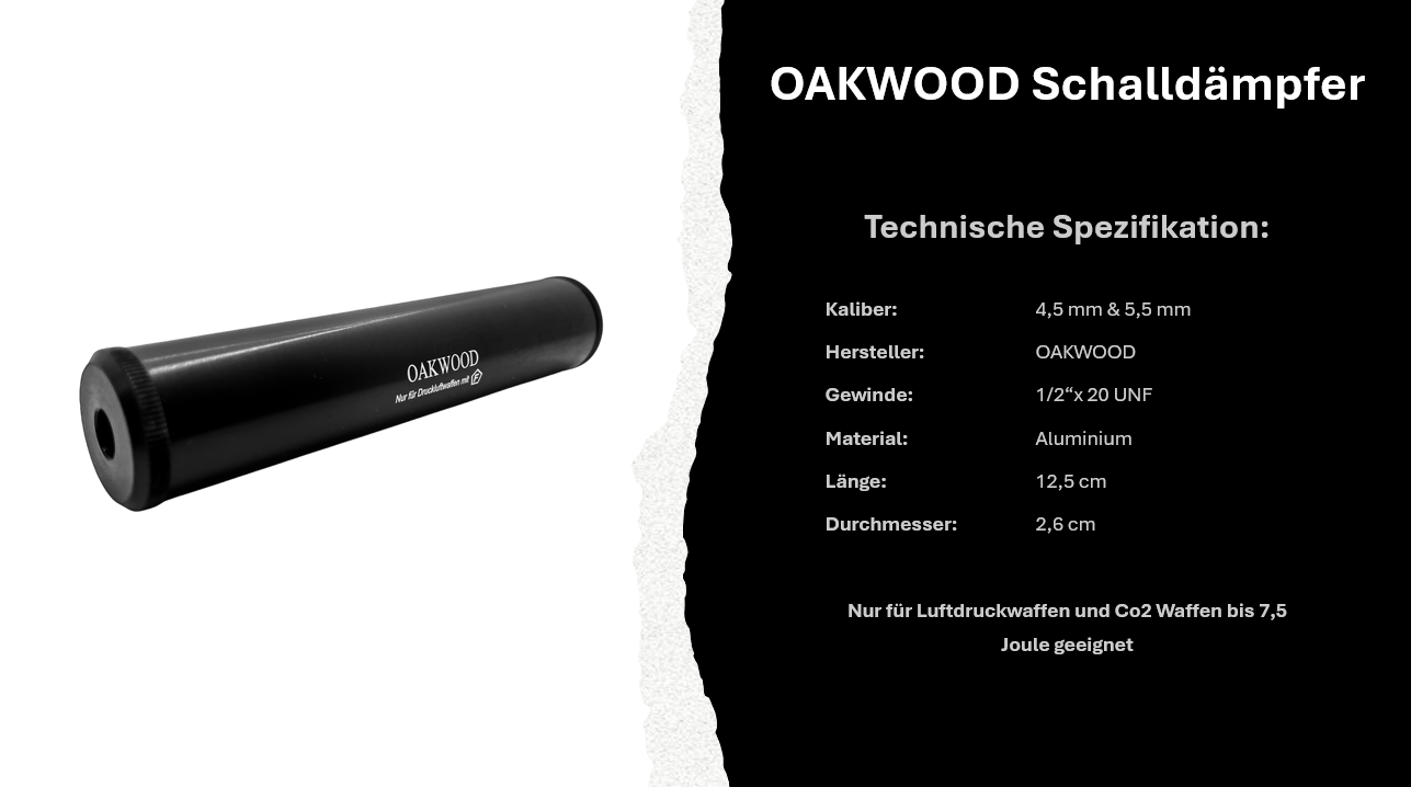 OAKWOOD Air Force Schalldämpfer - SET