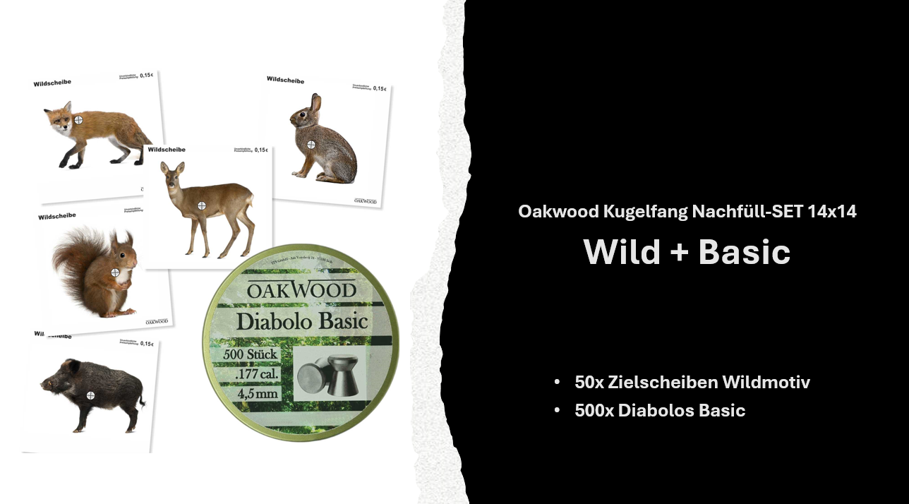 SET 50 Zielscheiben + 500 Diabolos 4,5mm nach Wahl mit Kugelfang