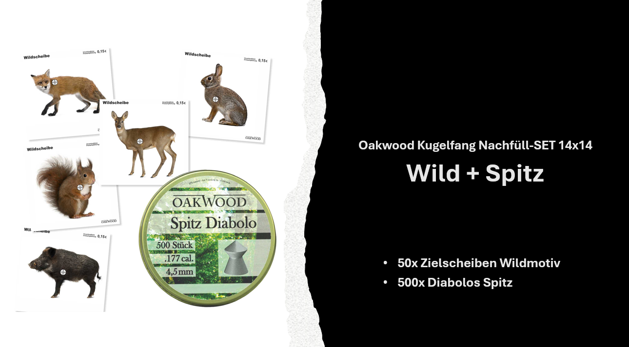 SET 50 Zielscheiben + 500 Diabolos 4,5mm nach Wahl mit Kugelfang