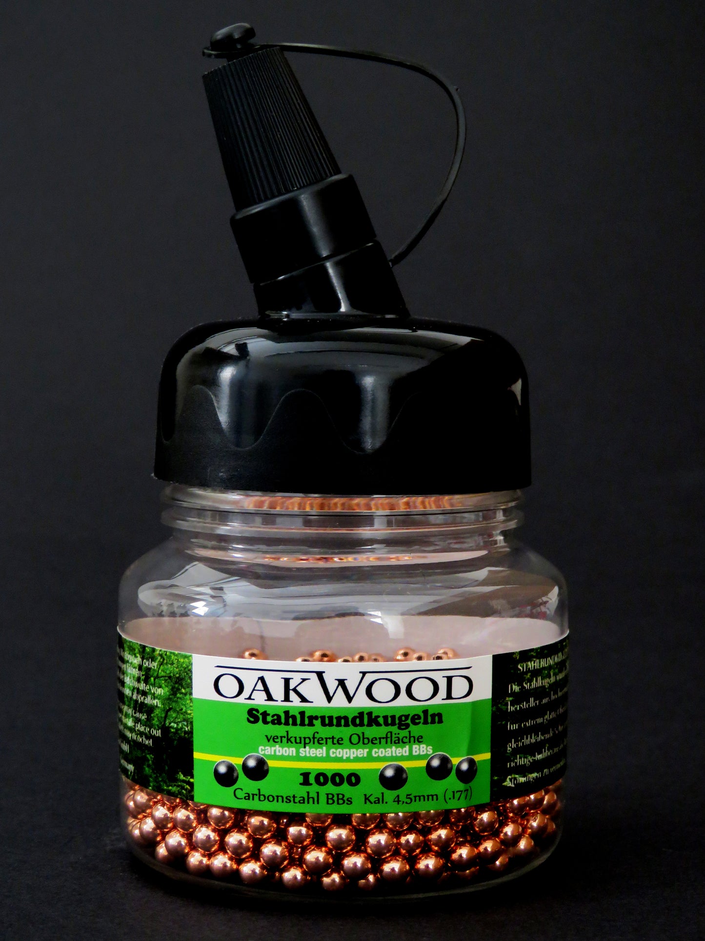 BB Stahlrundkugeln OAKWOOD Kal.4,5mm Kupfer | Schnelllader |CO2 Softair