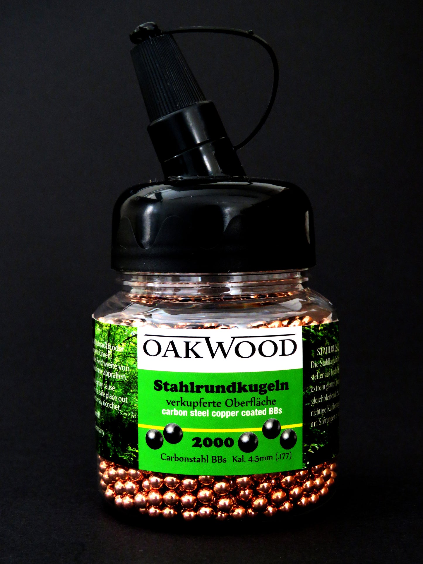 BB Stahlrundkugeln OAKWOOD Kal.4,5mm Kupfer | Schnelllader |CO2 Softair