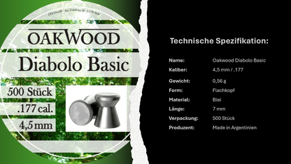 OAKWOOD Diabolos Premium | Kaliber 4,5mm & 5,5mm