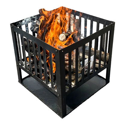 ProLiving Feuerkorb 40cm Schwarz mit Bodenschutz