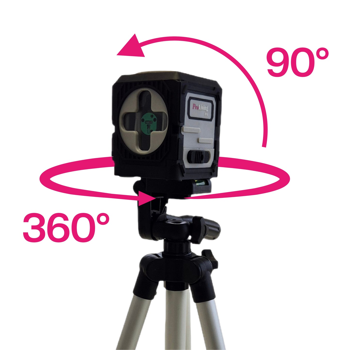 ProLiving Kreuzlinienlaser mit Stativ | Grün | Selbstnivellierend | 30 m