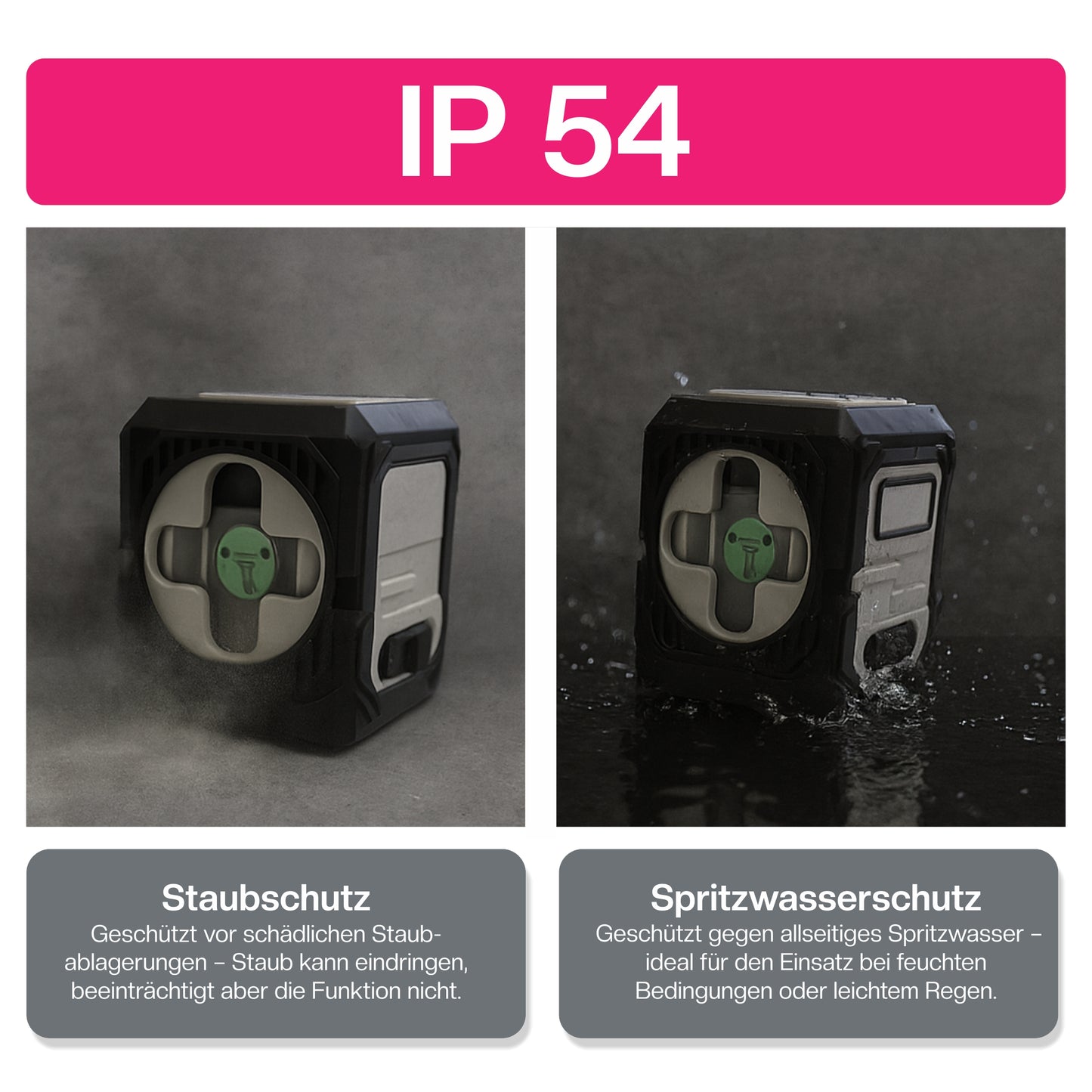 ProLiving Kreuzlinienlaser mit Stativ | Grün | Selbstnivellierend | 30 m