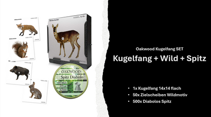 SET 50 Zielscheiben + 500 Diabolos 4,5mm nach Wahl mit Kugelfang