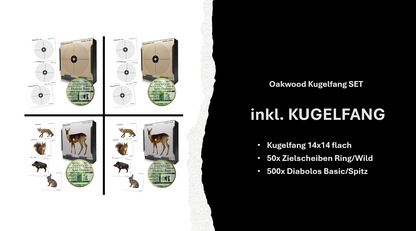 SET 50 Zielscheiben + 500 Diabolos 4,5mm nach Wahl mit Kugelfang