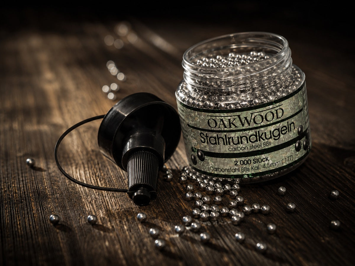 BB Stahlrundkugeln OAKWOOD Kal.4,5mm Kupfer | Schnelllader |CO2 Softair