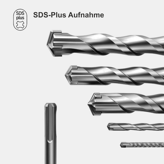 SDS Plus Betonbohrer | 4-fach Schneide | Ø 5-30mm | mit Hartmetallspitze für präzises Bohren