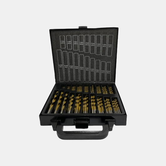 HSS Bohrer Set 90-tlg. | 1-10,2 mm in Industriequalität | aus Metall im Alu-Koffer | titanbeschichtet