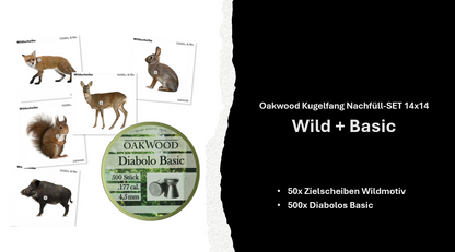 SET 50 Zielscheiben + 500 Diabolos 4,5mm nach Wahl mit Kugelfang