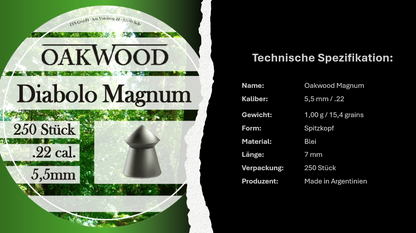 OAKWOOD Diabolos Premium | Kaliber 4,5mm & 5,5mm