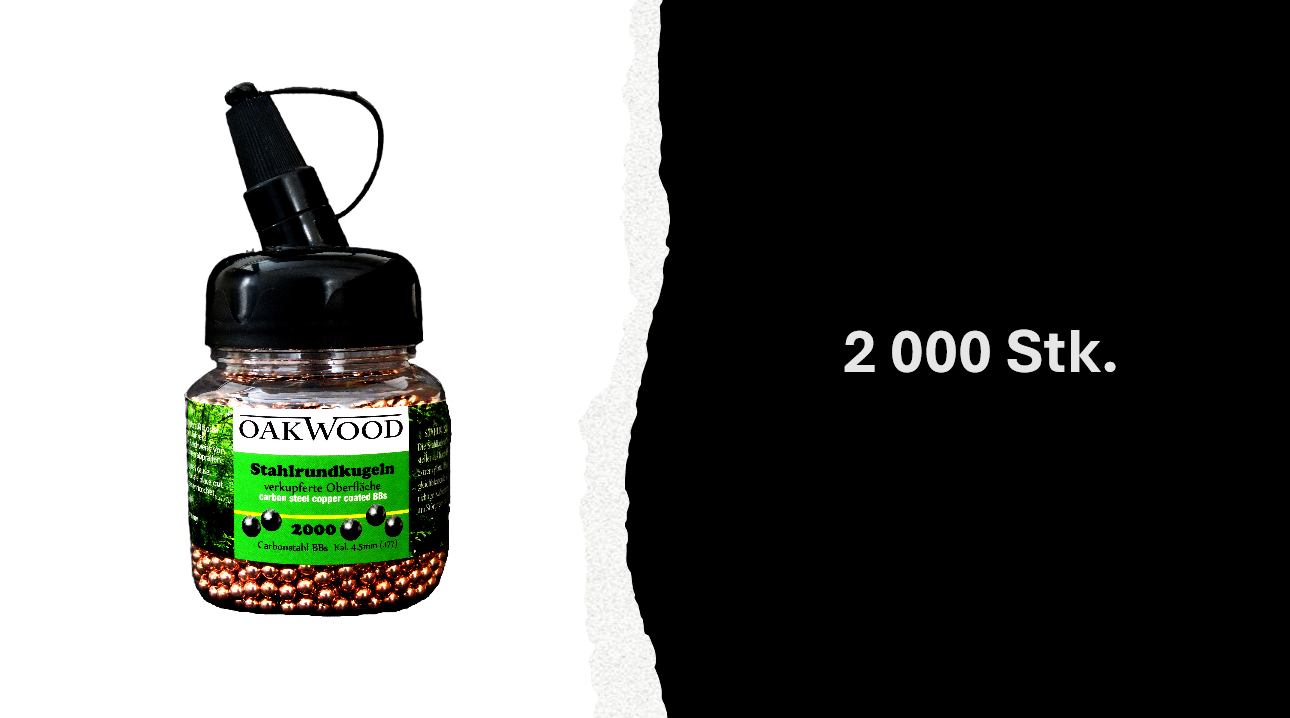 BB Stahlrundkugeln OAKWOOD Kal.4,5mm Kupfer | Schnelllader |CO2 Softair